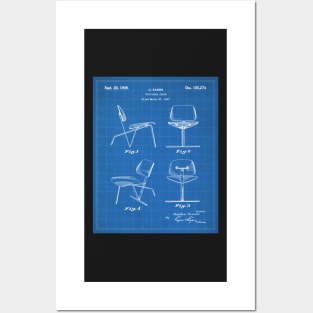 Eames Chair Patent - Designer Modern Design Art - Blueprint Posters and Art